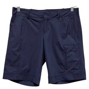 Athleta Trekkie Bermuda Shorts, Navy, 6